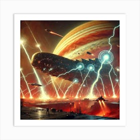 A Sci Fi Depiction Of A Leviathan Class Airship Ut Art Print