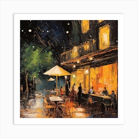 Night At The Restaurant Art Print