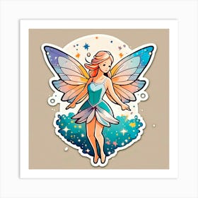 Fairy Sticker Art Print