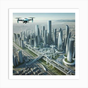 Futuristic Cityscape 12 Art Print