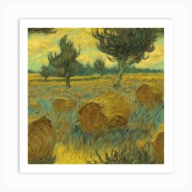 Field Of Hay 1 Art Print