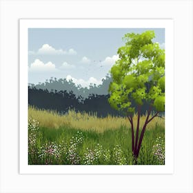 Grassy Meadow Art Print