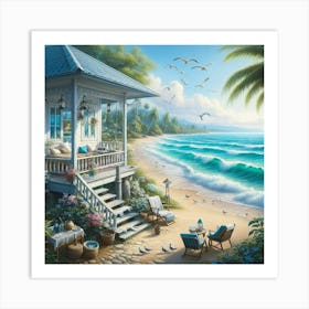 Beach House Art Print