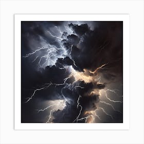 Lightning In The Sky 13 Art Print