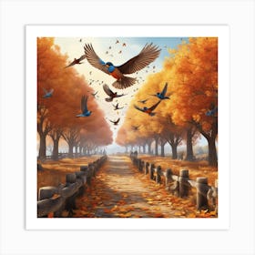 Autumn Birds 7 Art Print