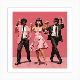 Pulp Fiction Dance Set Pink Art Print 0 Art Print