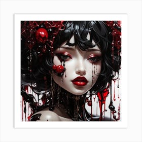 Bloody Girl Art Print