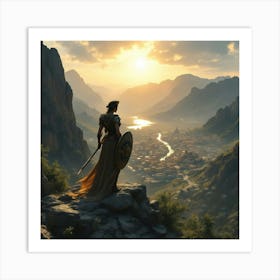 Athena Goddess Of War Art Print