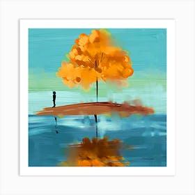 Tree In The Water Art Print