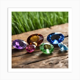 Colorful Gems 2 Art Print