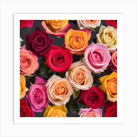 Colorful Roses 7 Art Print