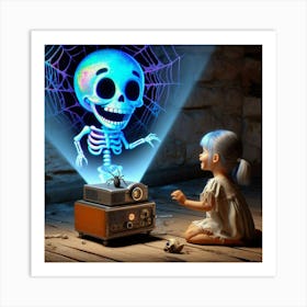 Skeleton Projector Art Print