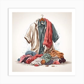 laundry day Art Print