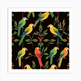 Parrots 1 Art Print