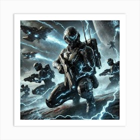 A Science Fiction Depiction Of The Storm Legion, E 1 Art Print