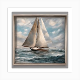 Sailboat In The Ocean Art Print