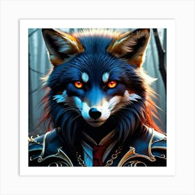 Wolf In The Woods 2 Art Print