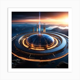 Futuristic Spaceship 60 Art Print