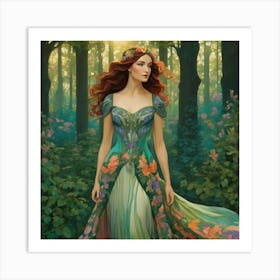 Fairy In The Forest Art Print