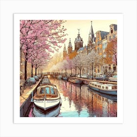 Amsterdam Canals Art Print