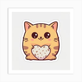 Kawaii Cat Art Print