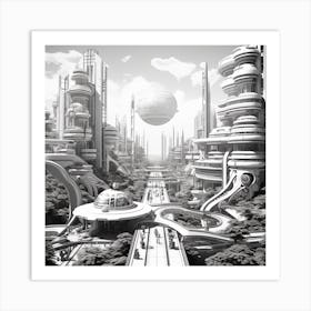 Futuristic City 20 Art Print