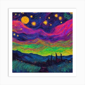 A Starry Night by Van Gogh Art Print