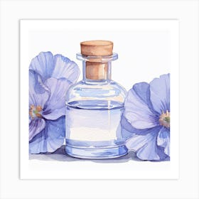 Blue Hibiscus Flower Art Print