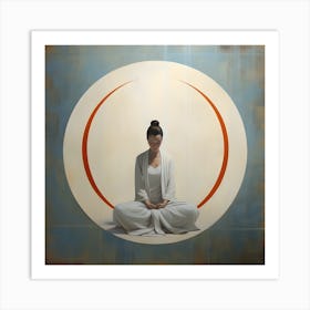 Women Meditating Abstracts By Csaba Fikker 14 Art Print