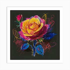 Abstract Rose Painting Art Print