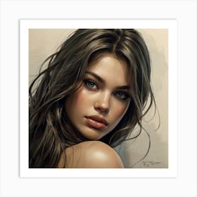 Portrait Of A Woman 7 Art Print