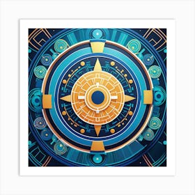 Abstract Compass Art Print