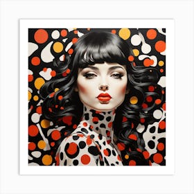 Polka Dot Girl Art Print