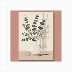 Eucalyptus In Vase Art Print