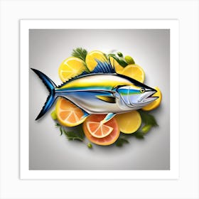 TUNA DINNER PLATE Art Print