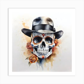 Day Of The Dead Skull 10 Art Print