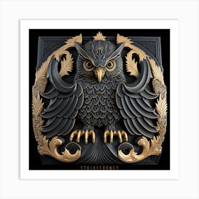 Golden Owl Art Print