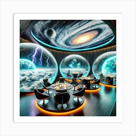 A Futuristic Dining Experience Called Storm Dinin Art Print