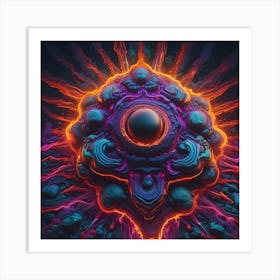 Psychedelic Art dingy Art Print