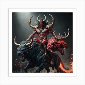 Demon On Horseback 2 Art Print