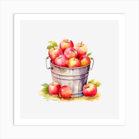 Apples In A Bucket 2 Art Print