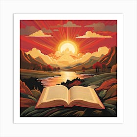 Reading the Bible Art Print