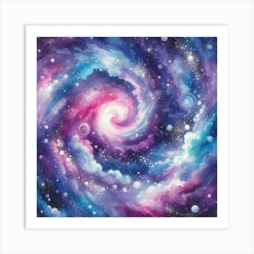 Galaxy Painting Art Print