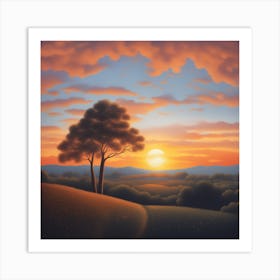 Sunset Horizon Art Print