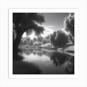 Black And White Painting 8 Art Print