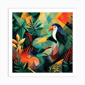 Tropical Toucans Art Print