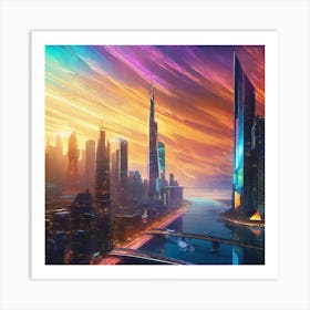 Futuristic Cityscape 83 Art Print