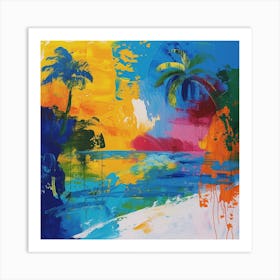 Abstract Travel Collection Seychelles 2 Art Print