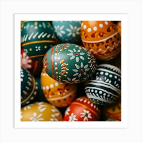 Colorful Easter Eggs 1 Art Print