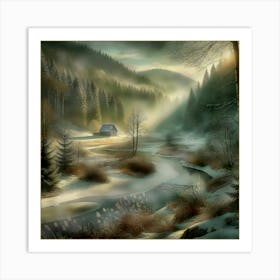 Winter In The Woods Art Print